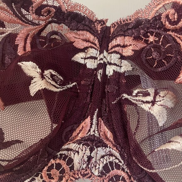 SOMA Sensuous Lace Unlined Underwire Bra Size 40 C Excellent Pre-Owned Condition - Picture 3 of 6